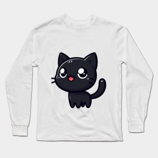 CUTE BLACK CAT Long Sleeve T-Shirt